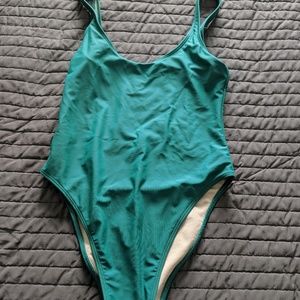 Green one piece bikini